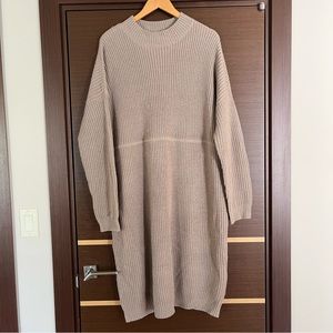 Asos Beige Thick Knitted MIDI Sweater Dress